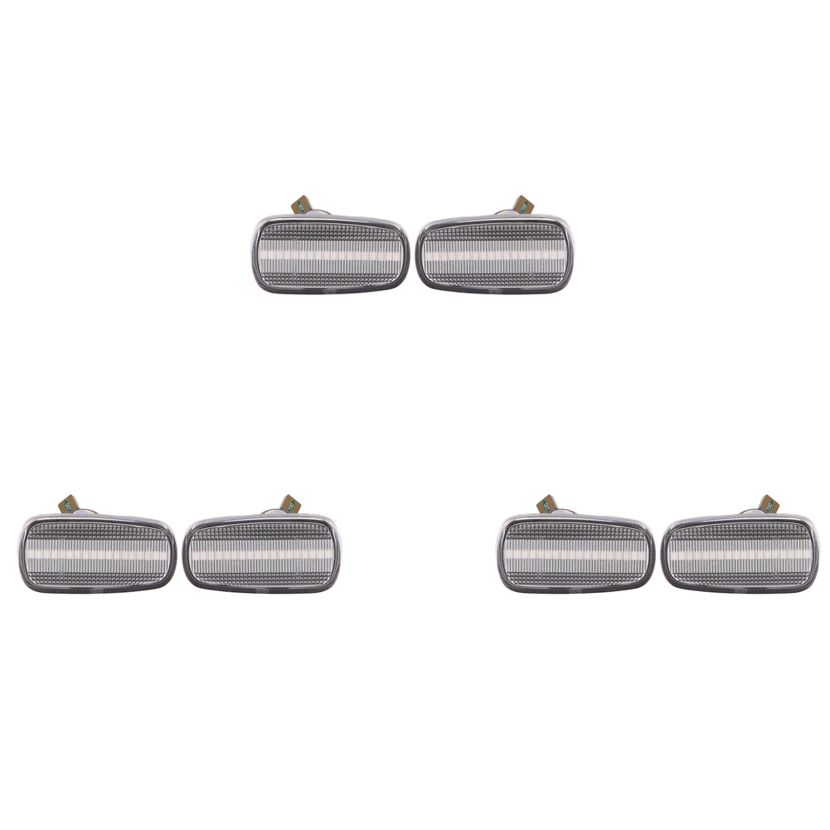 

6x Car Dynamic Side Marker Light LED Turn Signal Light for Lexus IS200 300 LS430 Toyota Prius 1999-2005 Clear