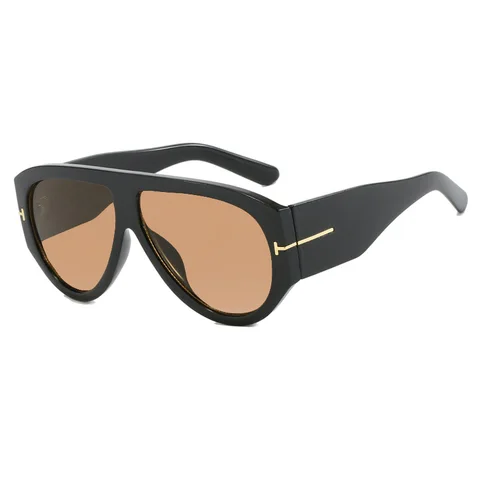 Солнечные очки-авиаторы большого размера женские, брендовые дизайнерские солнцезащитные аксессуары с градиентной оправой