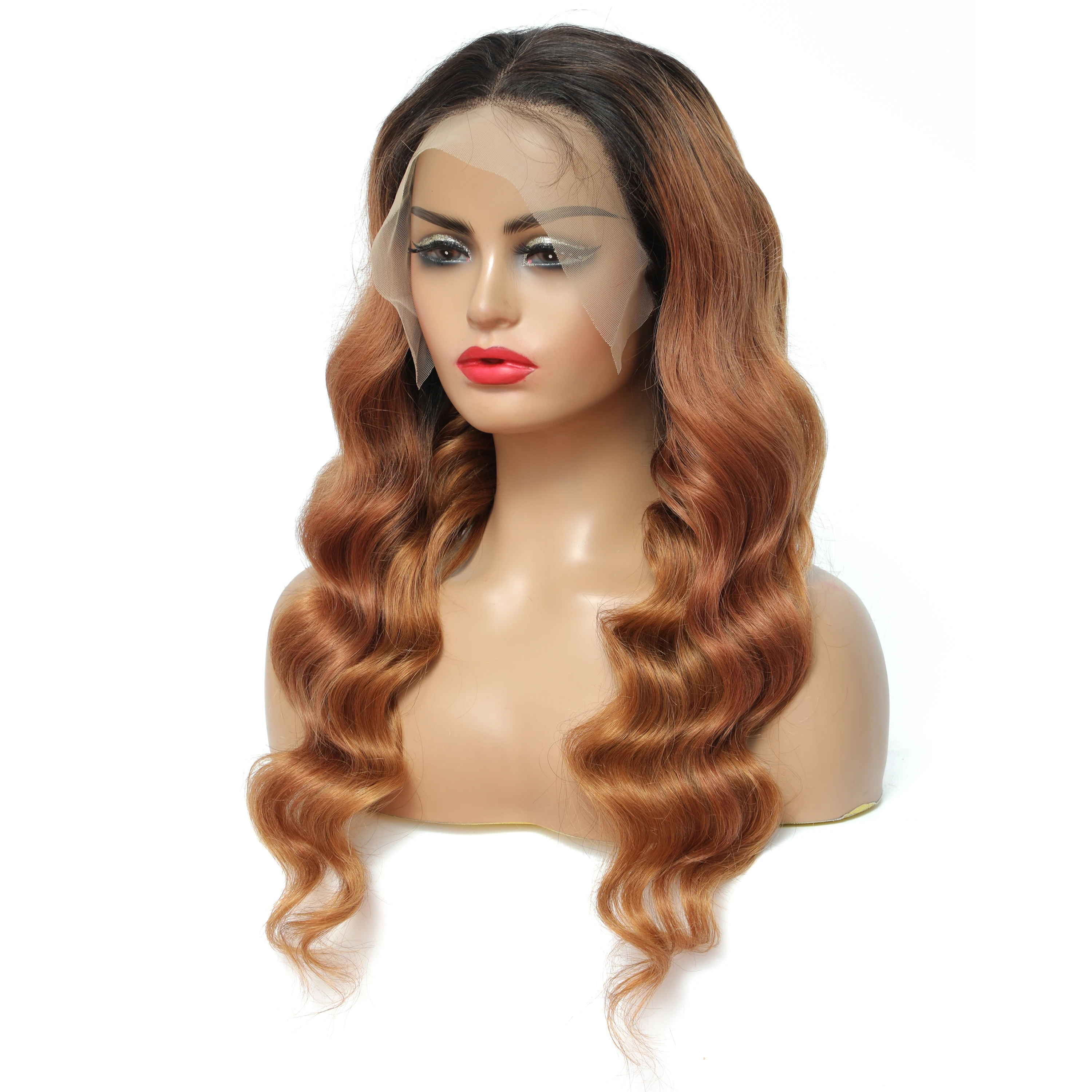 Парик из натуральных бразильских человеческих волос с эффектом омбре 13x4 |