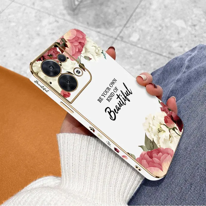 Роскошный чехол с тихими цветами для OPPO Reno 8Pro 8 7 7Lite 8T 10Pro 6ProPlus 9 10 9Pro 9ProPlus 6Z 7Z 6 6Lite 5
