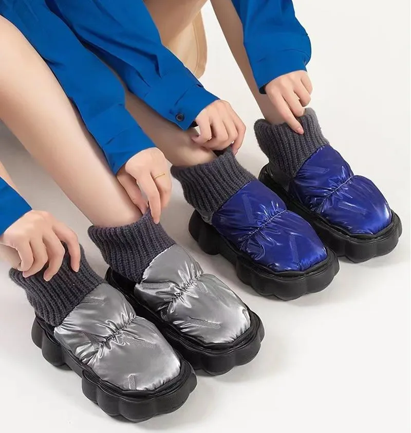 

2022 водонепроницаемые домашние тапочки для женщин и мужчин, зимняя обувь, теплая плюшевая обувь на толстой подошве, домашние тапочки для пар,...