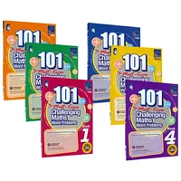 6 booksset sap 101 challenging maths word problems books singapore primary school grade 1 6 math practice early education book