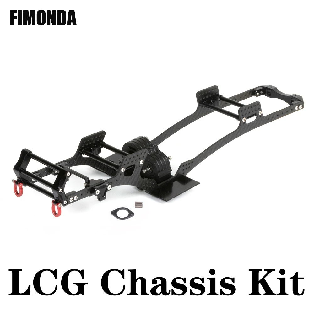 Bon Fiber Lcg Chassis Kit Frame Rails V2 Gearbox Skid For 1/10 Rc Crawler Scx10 Iii Capra Trx4 Portal Axle Cheater Rigs Built