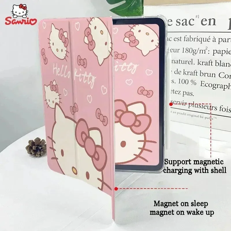 Новый тройной прозрачный чехол Sanrio Hello Kitty для Ipad с мультяшным принтом