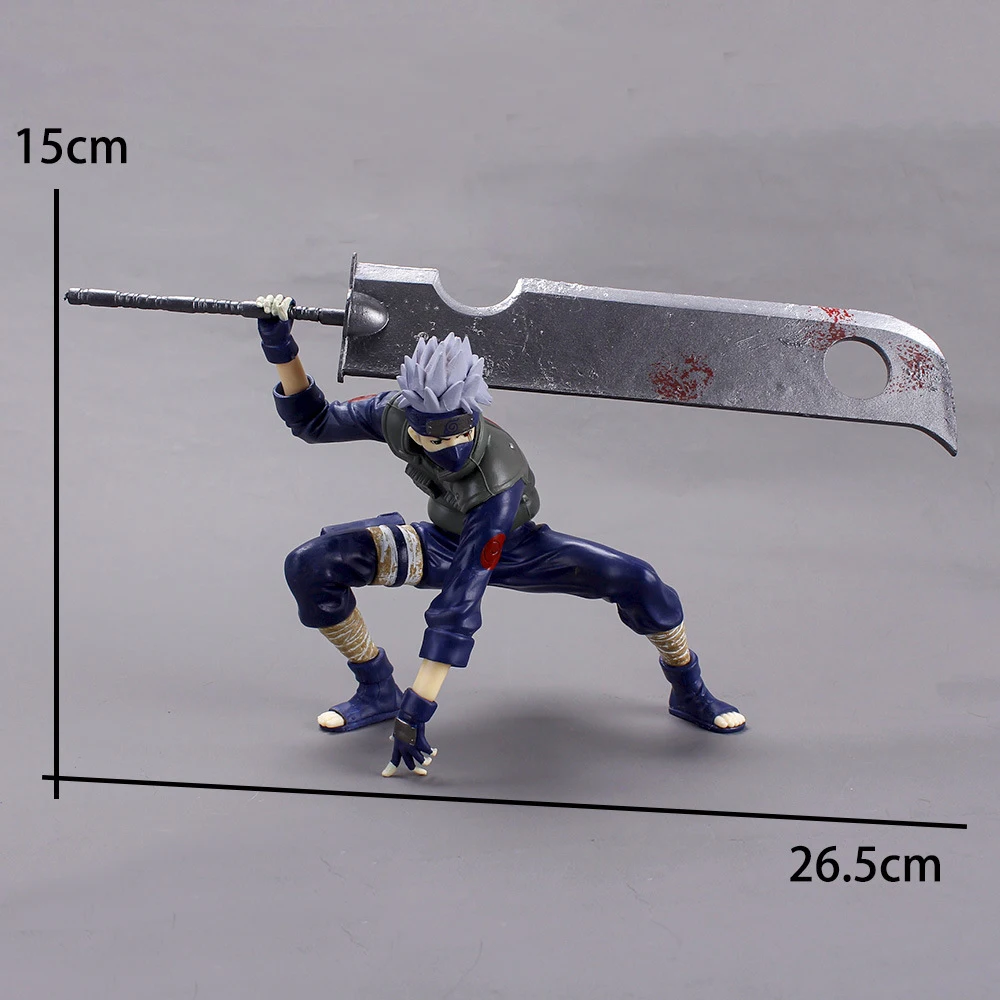 Фото Новинка, экшн-фигурка из аниме Broadswor Hatake Kakashi, модель куклы, Мультяшные детские игрушки, крутые подарки на день рождения №2