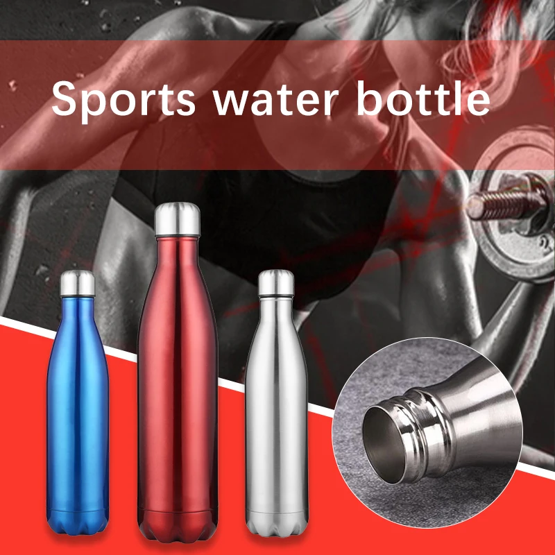 

500/750/1000ml Double Wall Stainles Steel Water Bottle Thermos Bottle Keep Hot and Cold Insulated Vacuum Flask for Sport