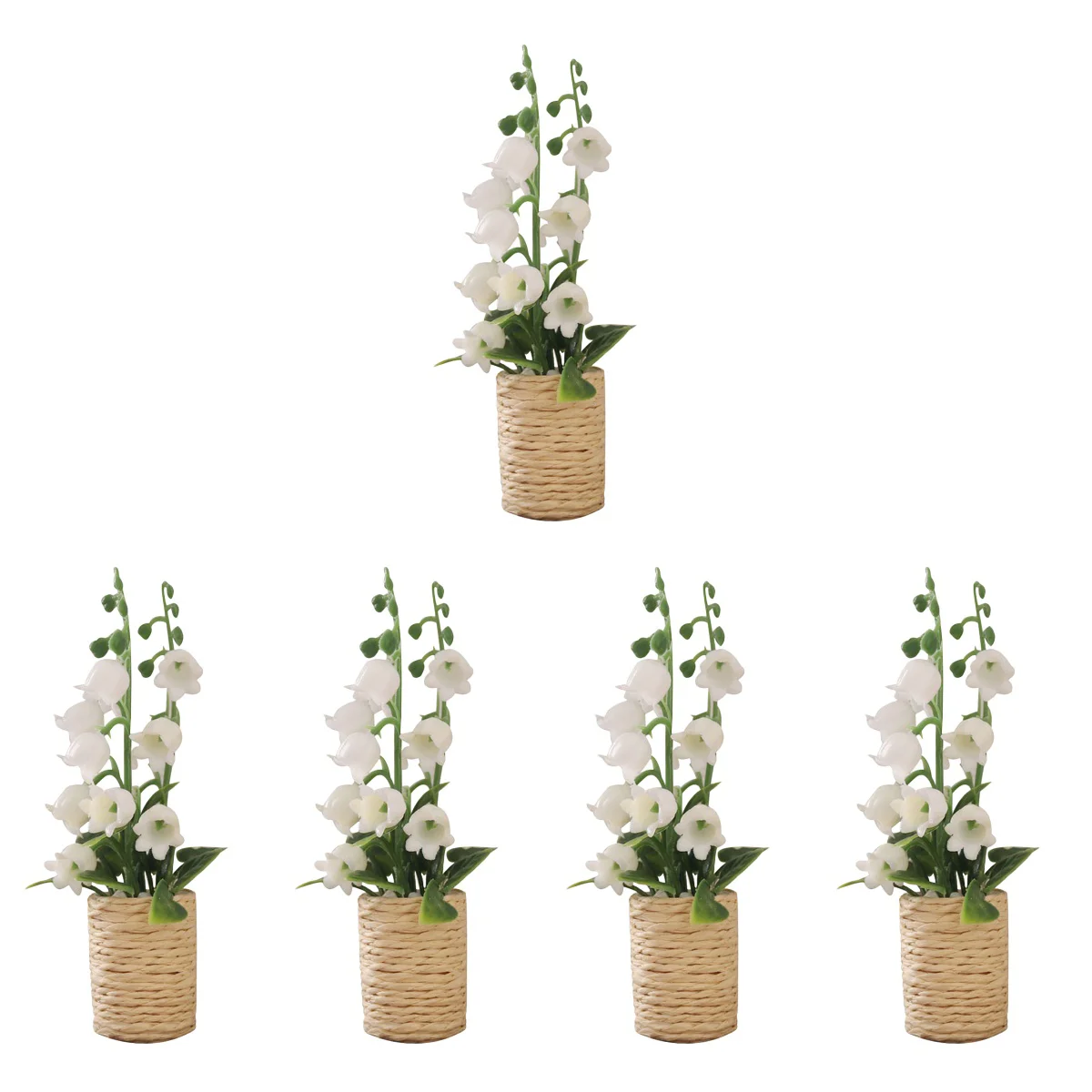 

5pcs Miniature Potted Artificial Tiny Bonsai Model Micro Landscape Ornament