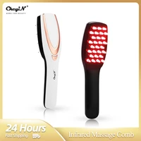 ckeyin phototherapy led light hair growth comb vibrating head massager brush rechargeable scalp anti hair loss relieve fatigue