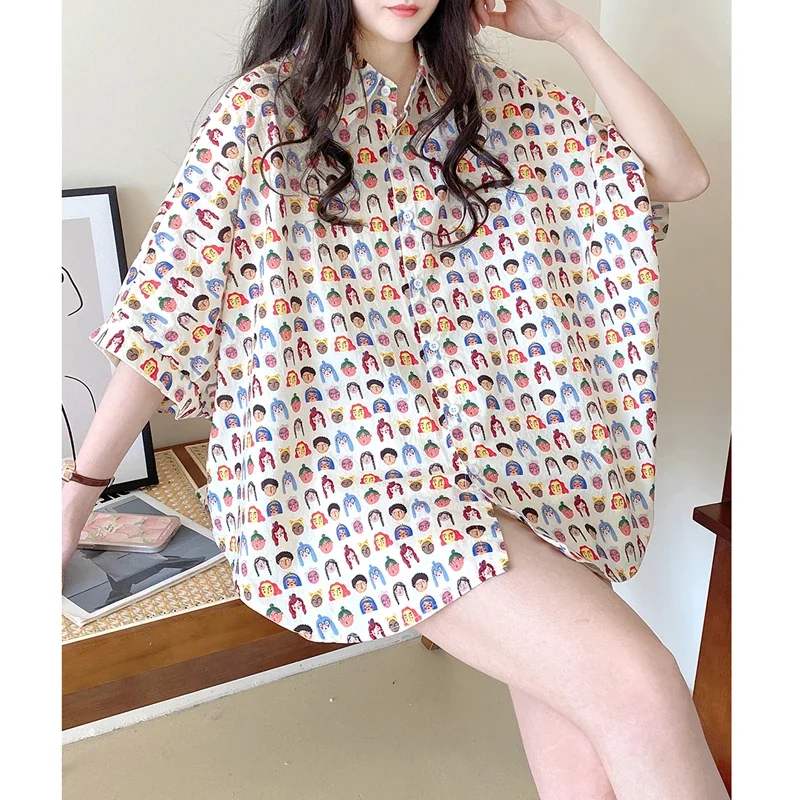 Рубашки в Корейском стиле с рукавом летучая мышь для беременных хлопковые