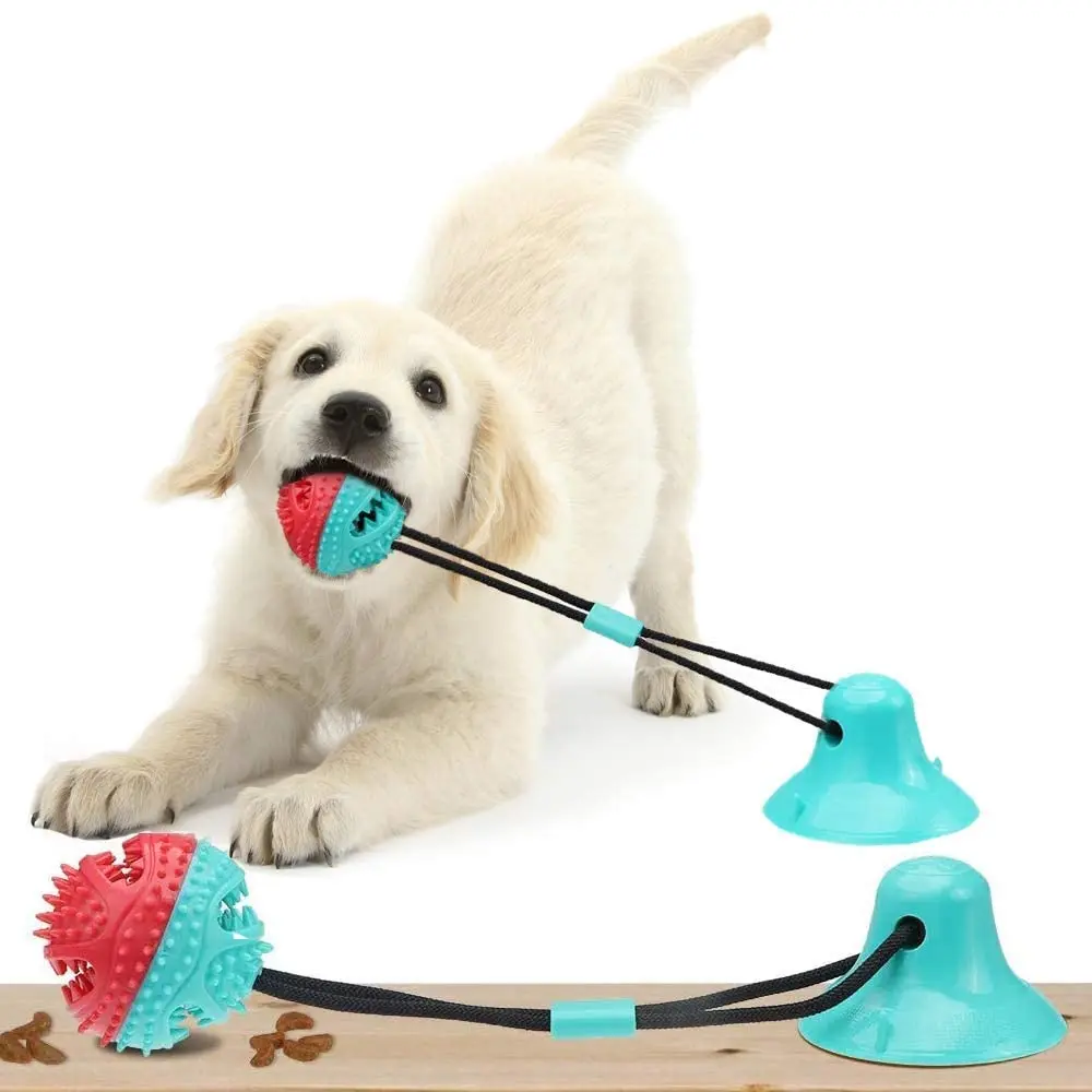 Dogs Toy Suction Cup Tug Silicon Dog chew toys Tooth Cleaning Toothbrush puppy interaction Feeding Pet Supplies | Дом и сад