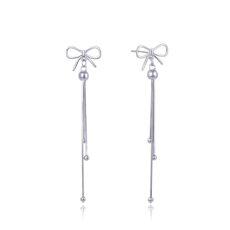 

S925 Silver Ear Hook Long Tassel Earrings Elegant and Stylish Earrings TN44
