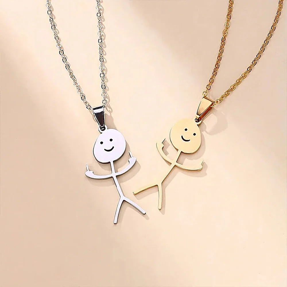 Модное ожерелье с подвеской в стиле хип-хоп Fxck You забавное каракулями для мужчин и