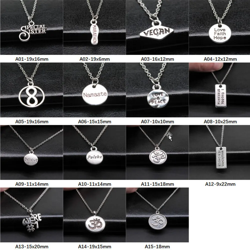 

New Arrival Nameplate Charms Pendants Necklace Female Gift Fashion