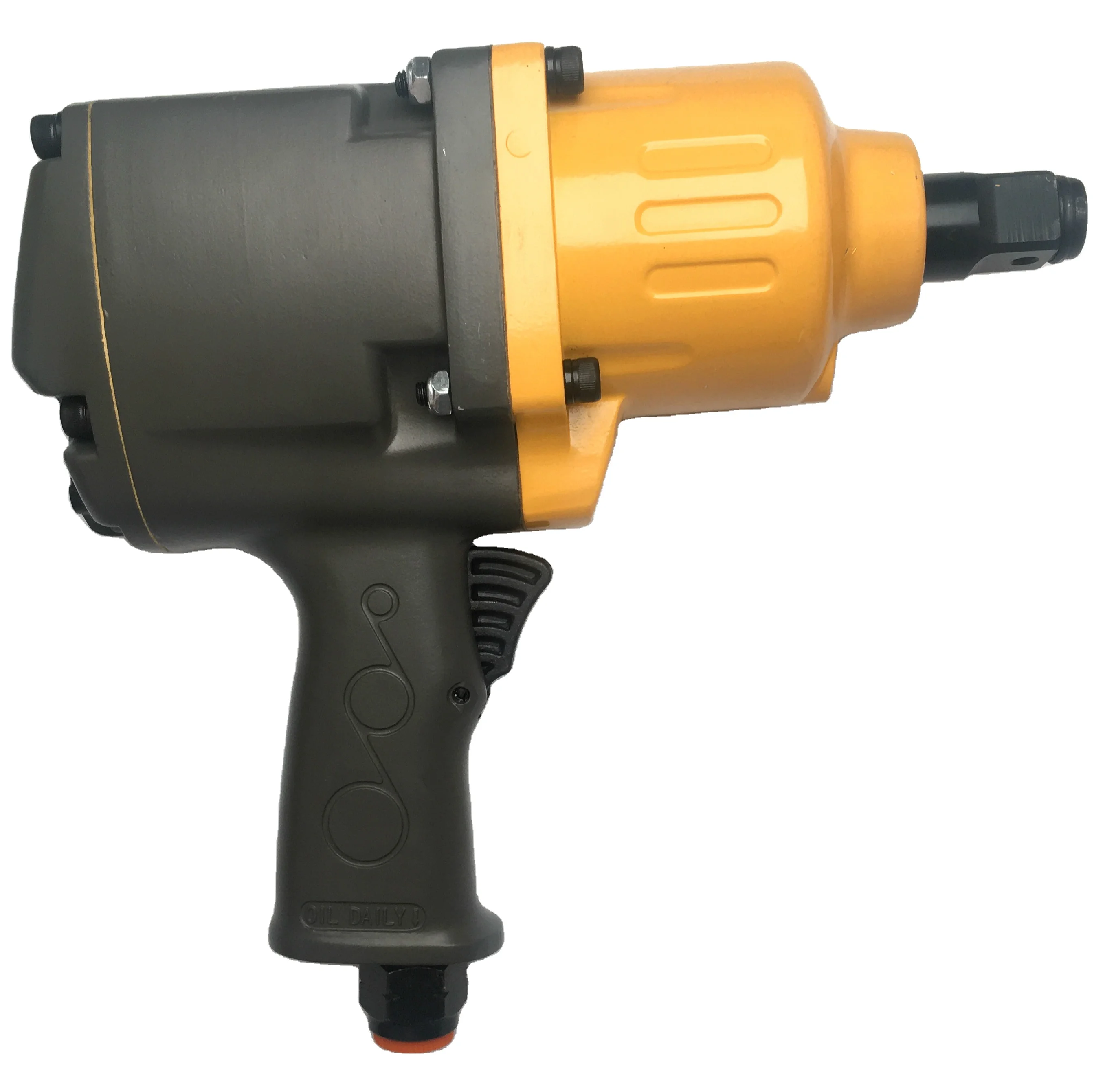 

Powerful pneumatic impact wrench delivers high torque strength to stand up to heavy shop abuse
