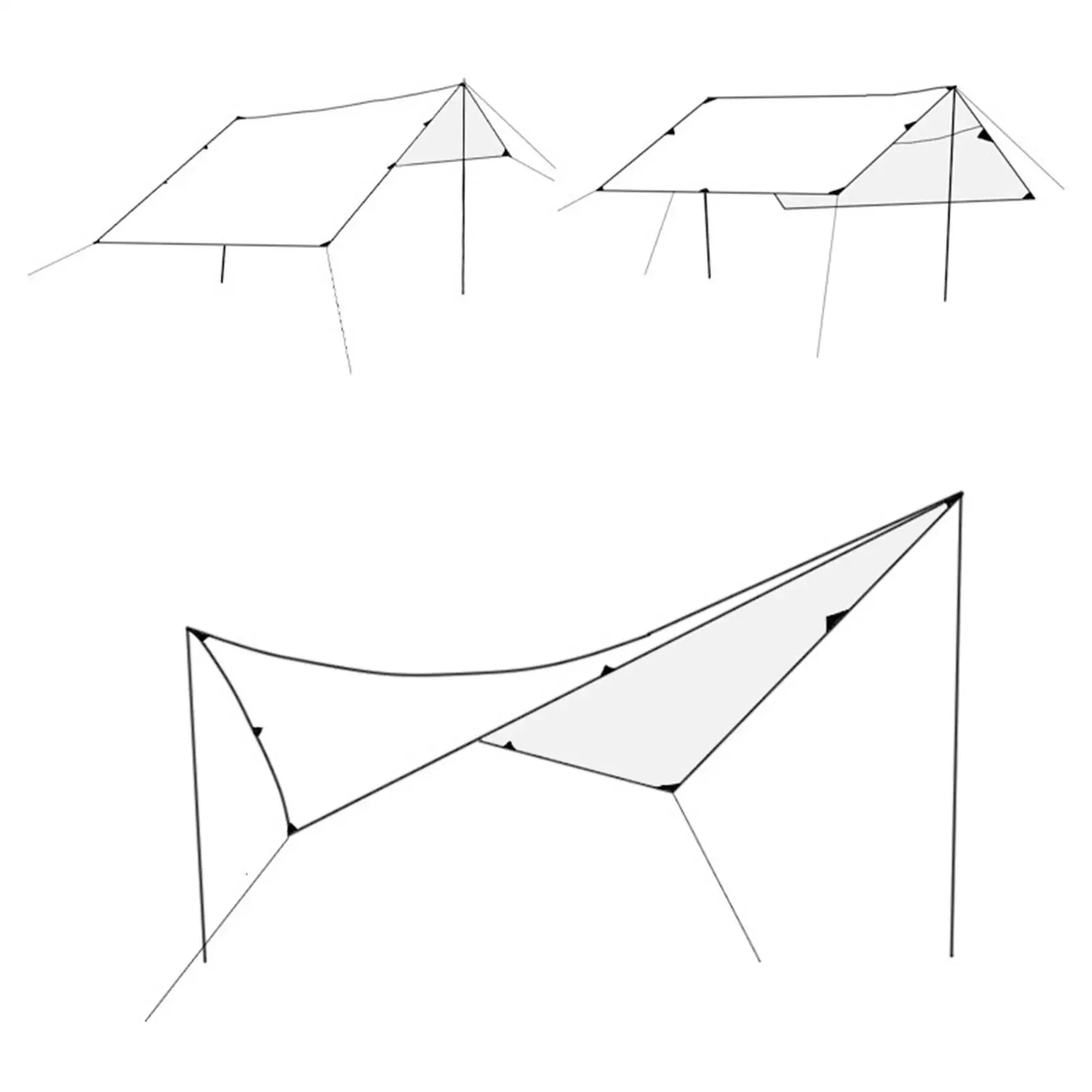 

4 Pieces Tarp Rods Tent Rods Canopy Rods Awning Support Stand for Camping Hiking Backpacking Outdoor