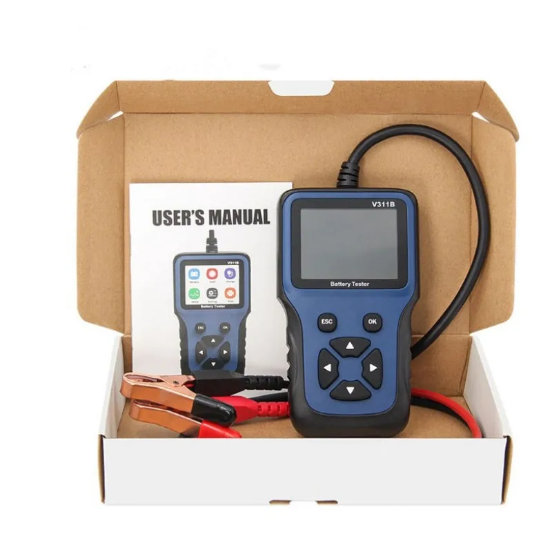 Тестер автомобильного аккумулятора V311B, 12 В, анализатор 100-2000CCA
