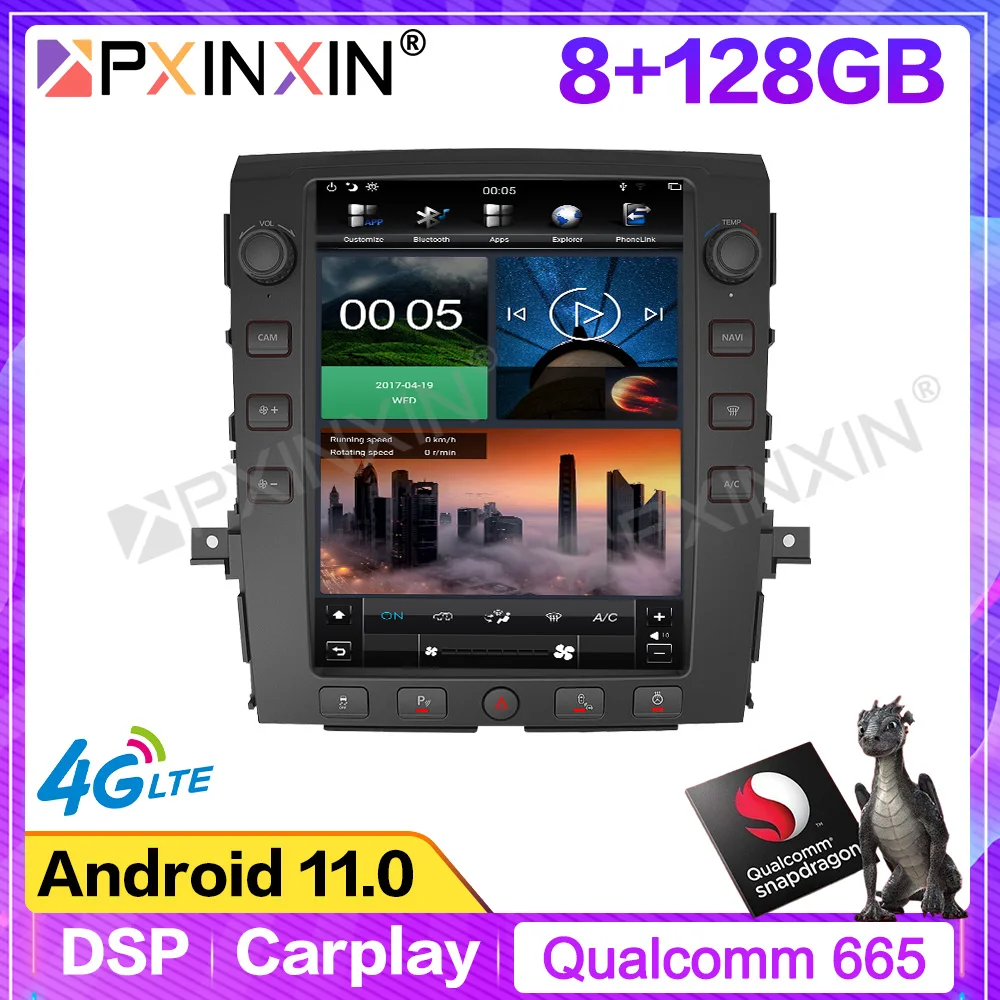 For Nissan Titan Pickup Android 11 Tesla Radio Car GPS Navigation Head Unit Multimedia Player Auto Stereo Radio Tape Recorder