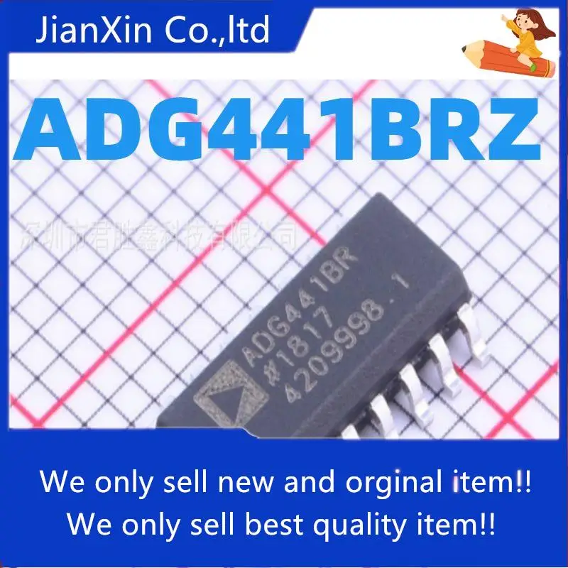 

10pcs 100% orginal new ADG441 ADG441BRZ ADG441BR SOP-16 Analog Switch Chip