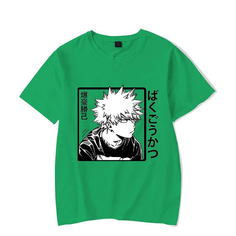 Новинка футболка аниме Bakugou Katsuki мужская и женская одежда для косплея уличная