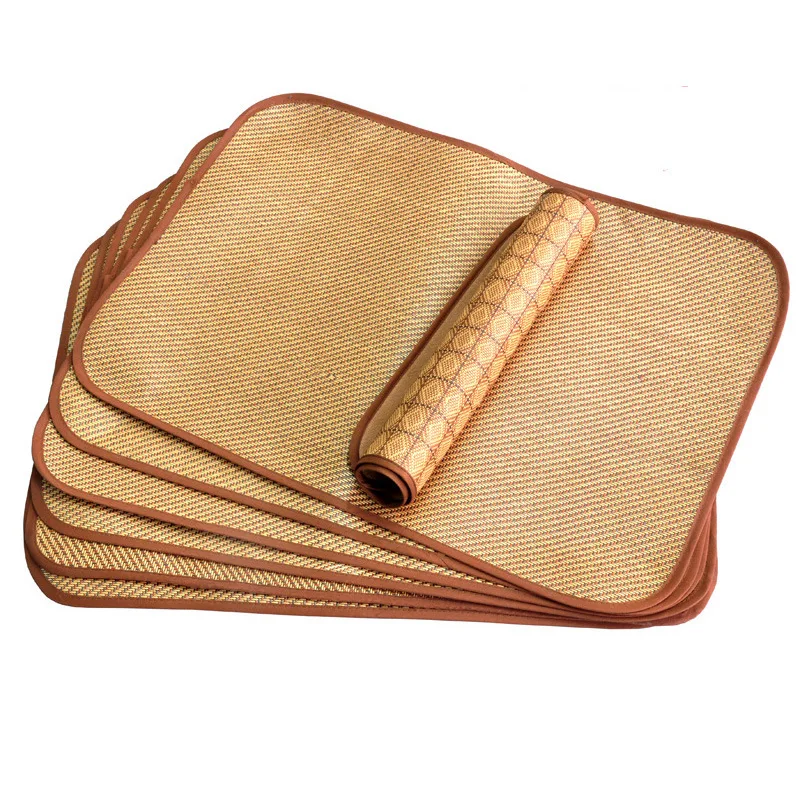 Summer Pet Dog and Cat Rattan Ice Silk Mat for Pet Heatstroke Prevention and Cooling Pet Summer Sleeping Pad Ice Pad Cat Bed