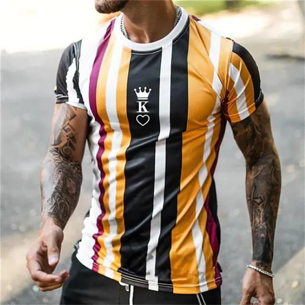 

Vintage T-shirt For Man Poker 3d Print High-quality Men's Top Everyday Casual Clothing Holiday Travel Short-sleeved T-shirt Soft