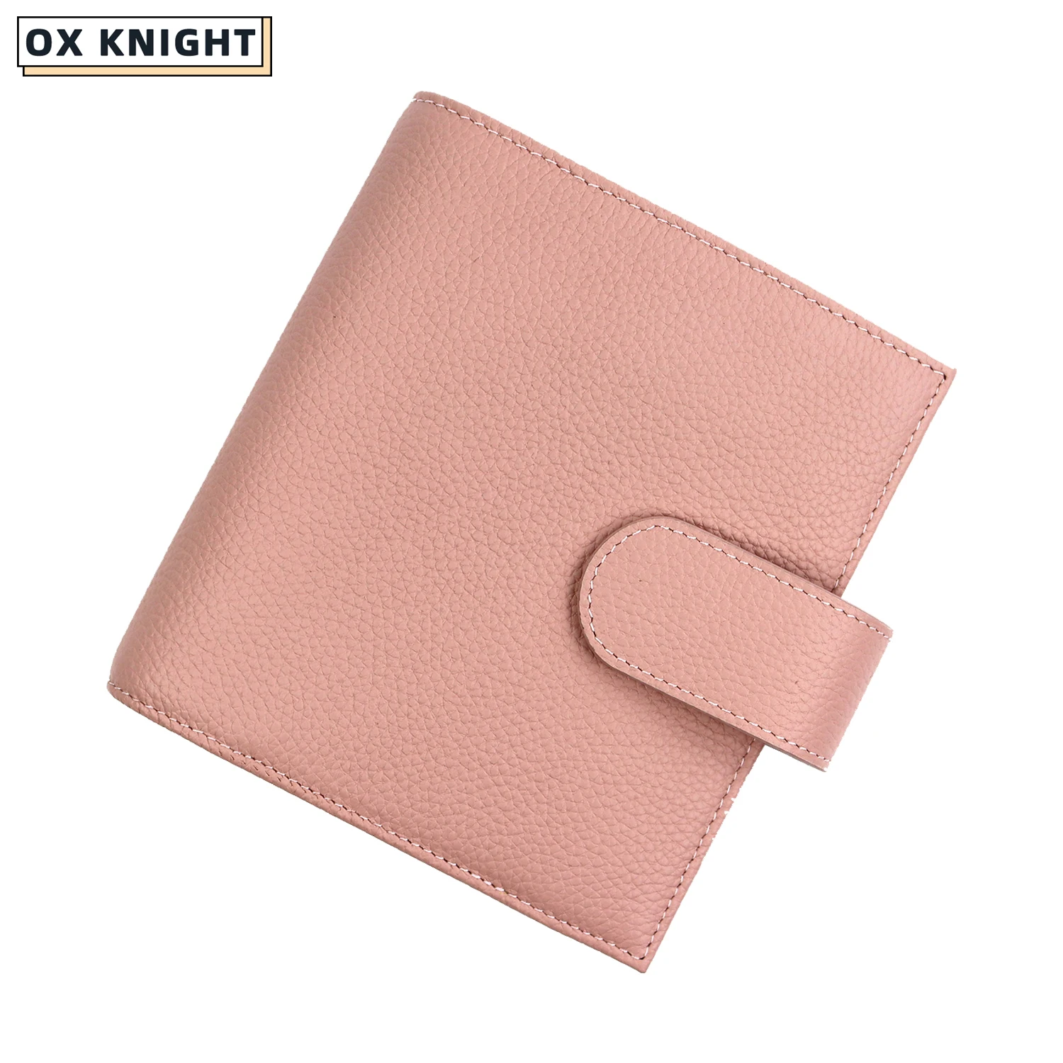 OX KNIGHT Original Genuine Pebbled Grain Leather Notebook With 19 MM Ring Agenda Organizer Notepad Journal Sketchbook