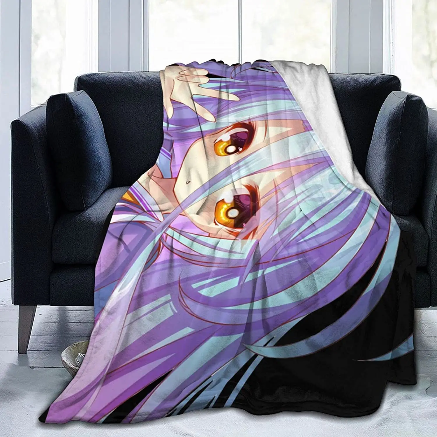 

Sora Dan Shiro Fluffy Soft and Comfortable Blanket, Anime Warm Embrace of Sympathy