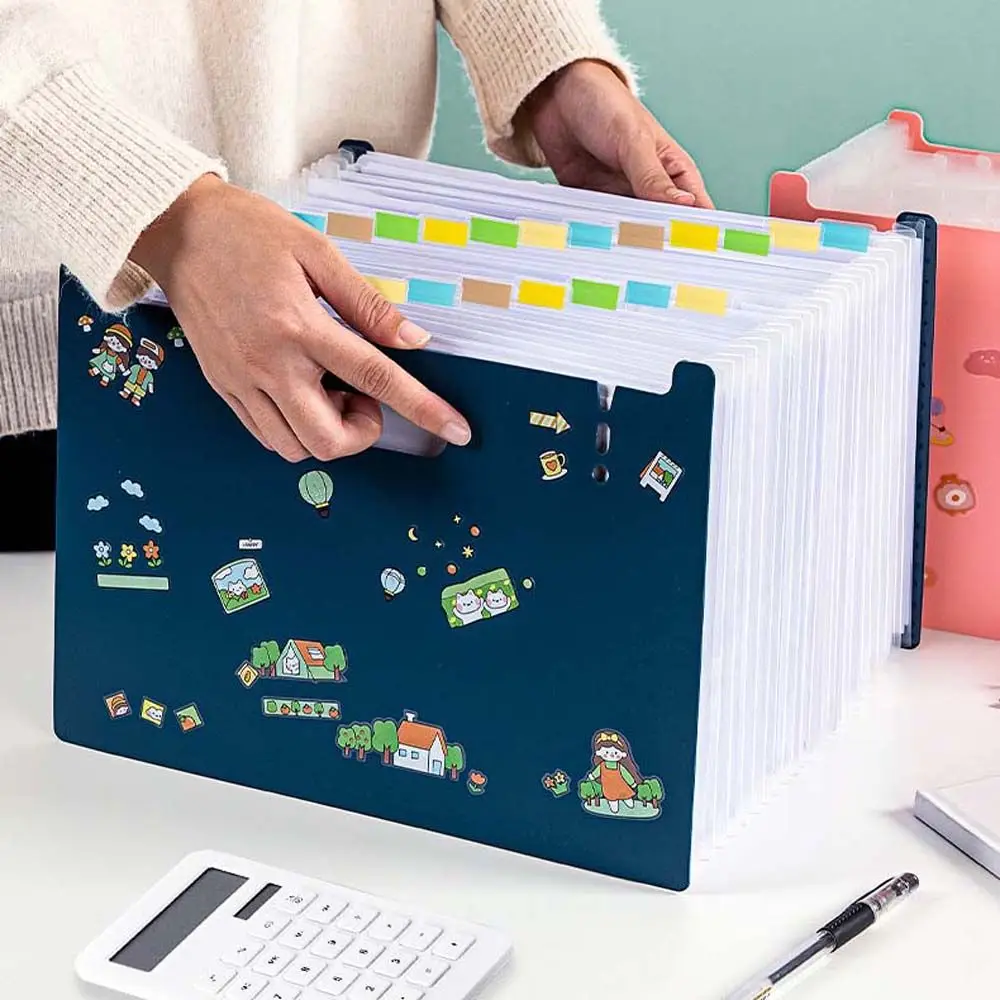 

Test Paper Office School A4 Data Storage Bag Multi-layer Standing Paper Folder Paper Organizer Vertical Organ Bag