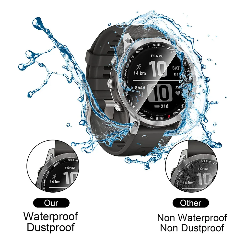 2 шт. 3D Защитная пленка для Garmin Fenix 7/7S/7X изогнутая защита экрана часов аксессуары
