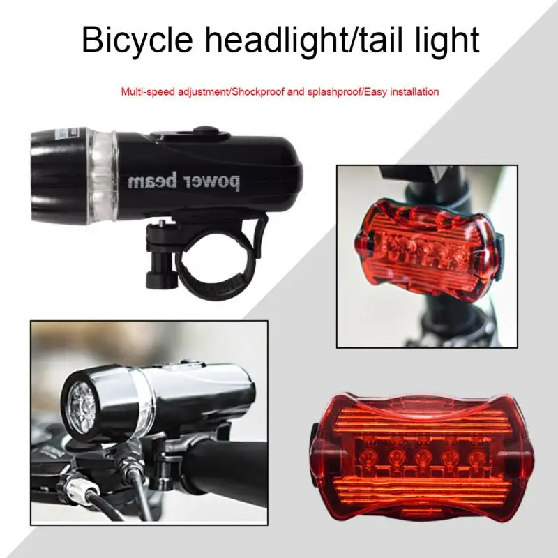

Multi-mode Taillight Combination Battery Powered Bicycle Flashlight Waterproof Plastic Headlight Combination Cycling Lights Abs