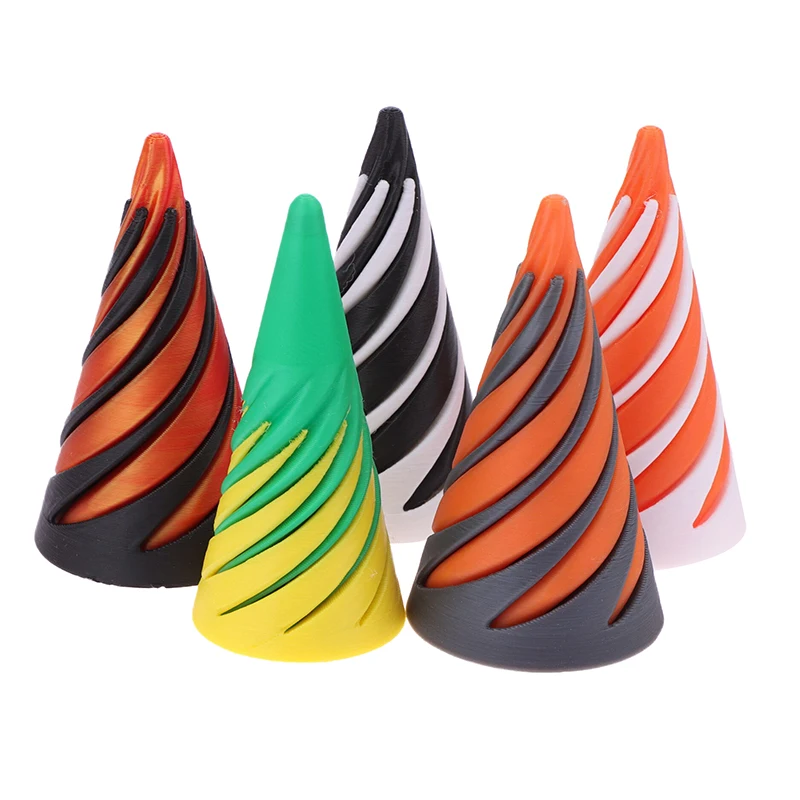 3D печатная игрушка-спиральный конус невозможная пирамида прозрачная скульптура