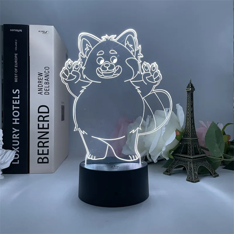 Поворачивающаяся красная аниме Диснея светодиодная Ночная подсветка модель