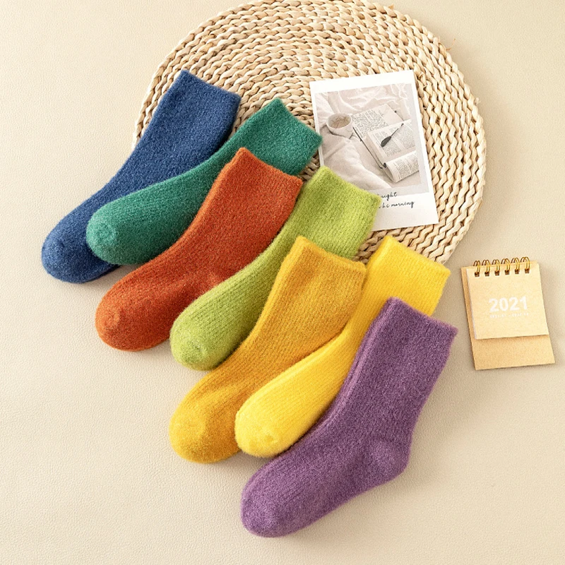 

Children Socks Thick Warm Snow Socks for Kids Boy Girl Christmas Knee Socks Solid Color Young Children Clothes for Newborns