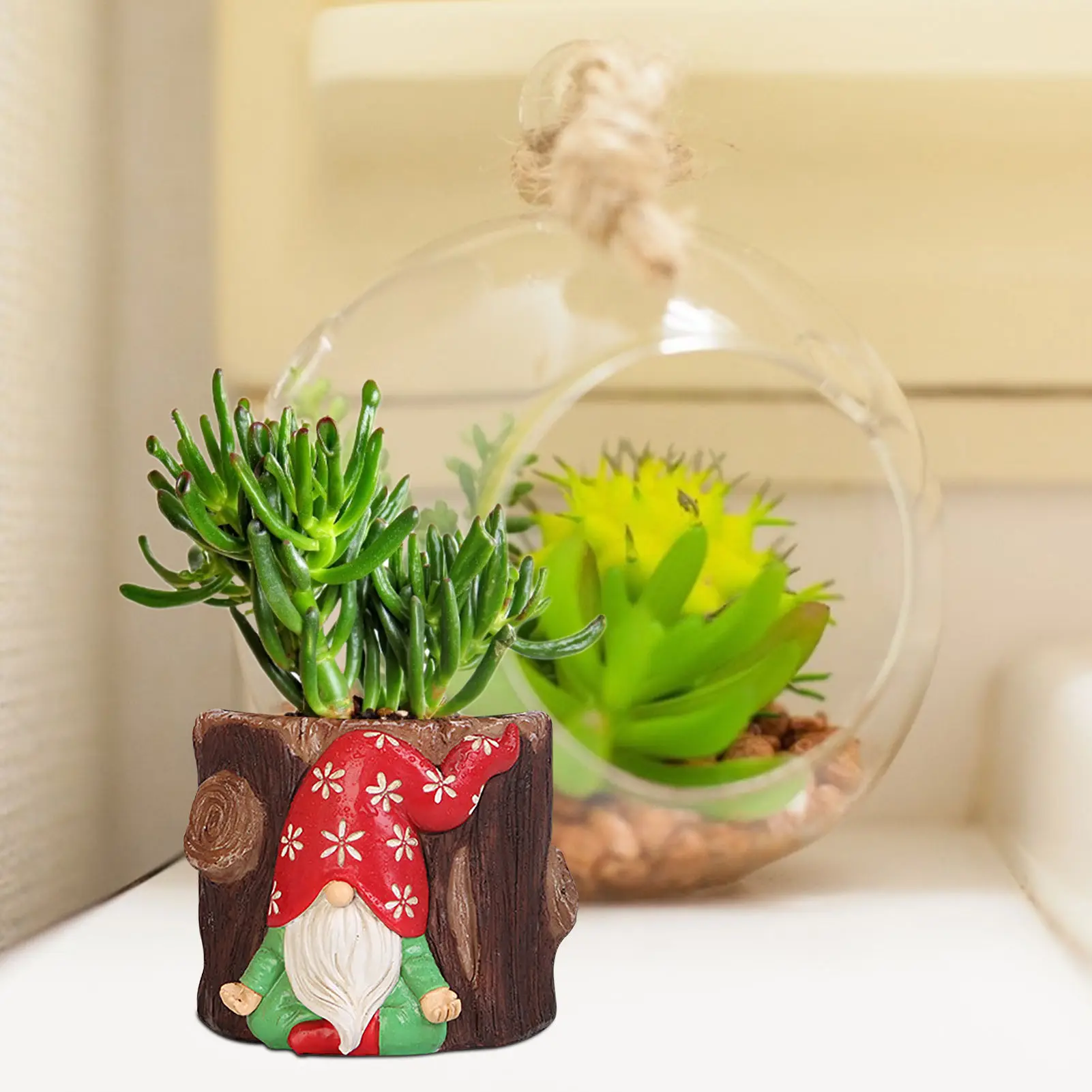 

Resin Flower Pots Cute Small Elf Plant Pots Succulent Planters Cactus Plants Pots Indoor Gardening Planters Home Decor Gifts