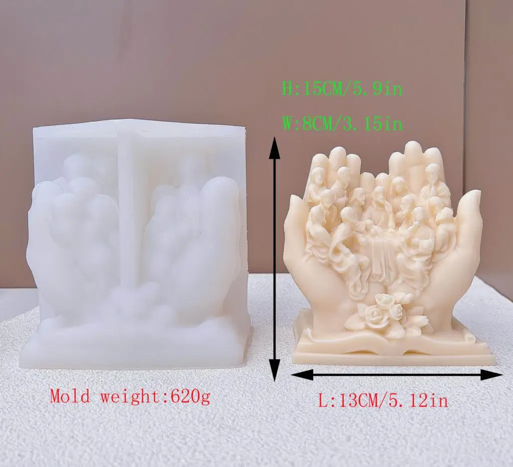 Силиконовая форма сделай сам для свечей Семья Иисуса