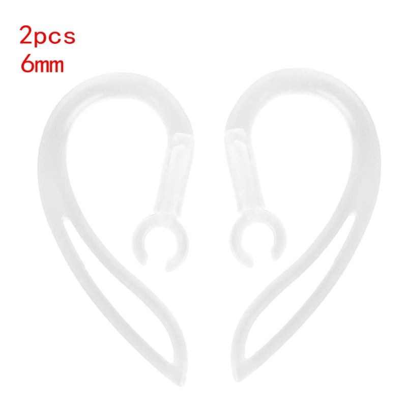

2022 New 6mm Bluetooth-compatible Earphones Transparent Soft Silicone Ear Hook Loop Clip