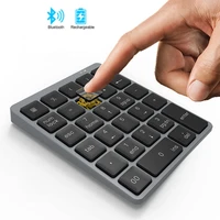 seenda bluetooth numeric keypad rechargeable aluminum 28 key number pad slim external numpad keyboard for macbook laptop