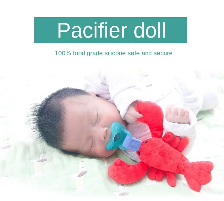 

New Pacifier Children Pacifiers Cartoon Shape Silicone Pacifier Chain Nipper Detachable Doll Babies Outing Sleeping