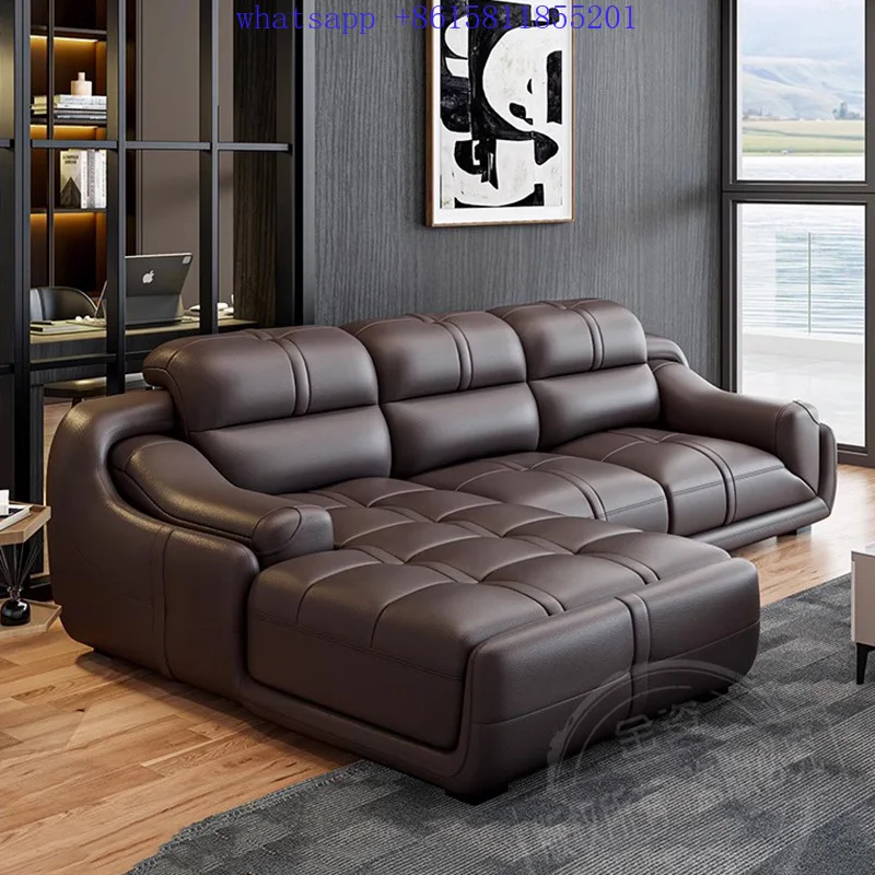 Современный диван для гостиной кожаный роскошный угловой удобная мебель