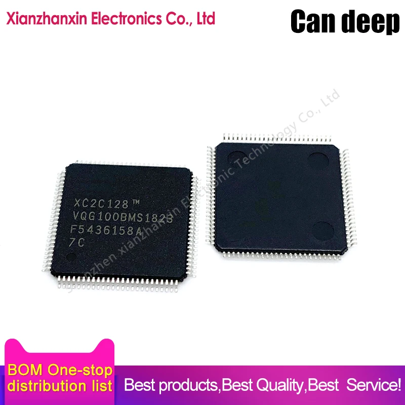 1pcs/lot XC2C128-7VQG100C XC2C128-7VQ100C XC2C128 Embedded QFP100 encapsulates the spot