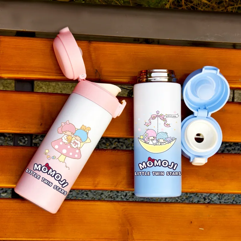 420 мл Sanrio Little Twin Stars мультяшная изолированная чашка из нержавеющей стали