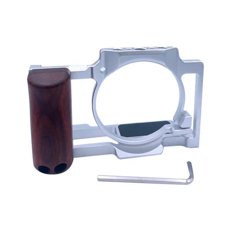 

Быстросъемная L-образная пластина для камеры Sony Zv1, деревянная ручка с основанием для холодного башмака, аксессуары для камеры