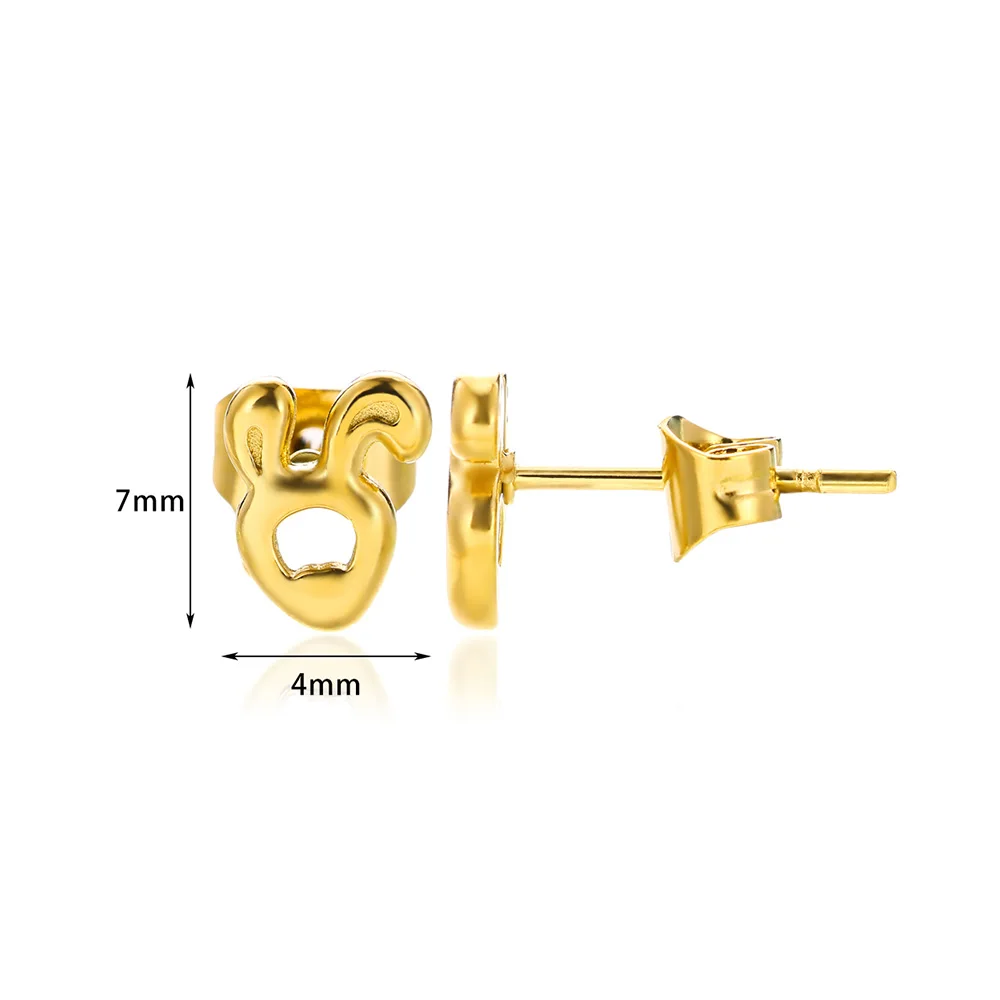 Милые серьги в виде кролика золотого цвета для женщин и девушек винтажные