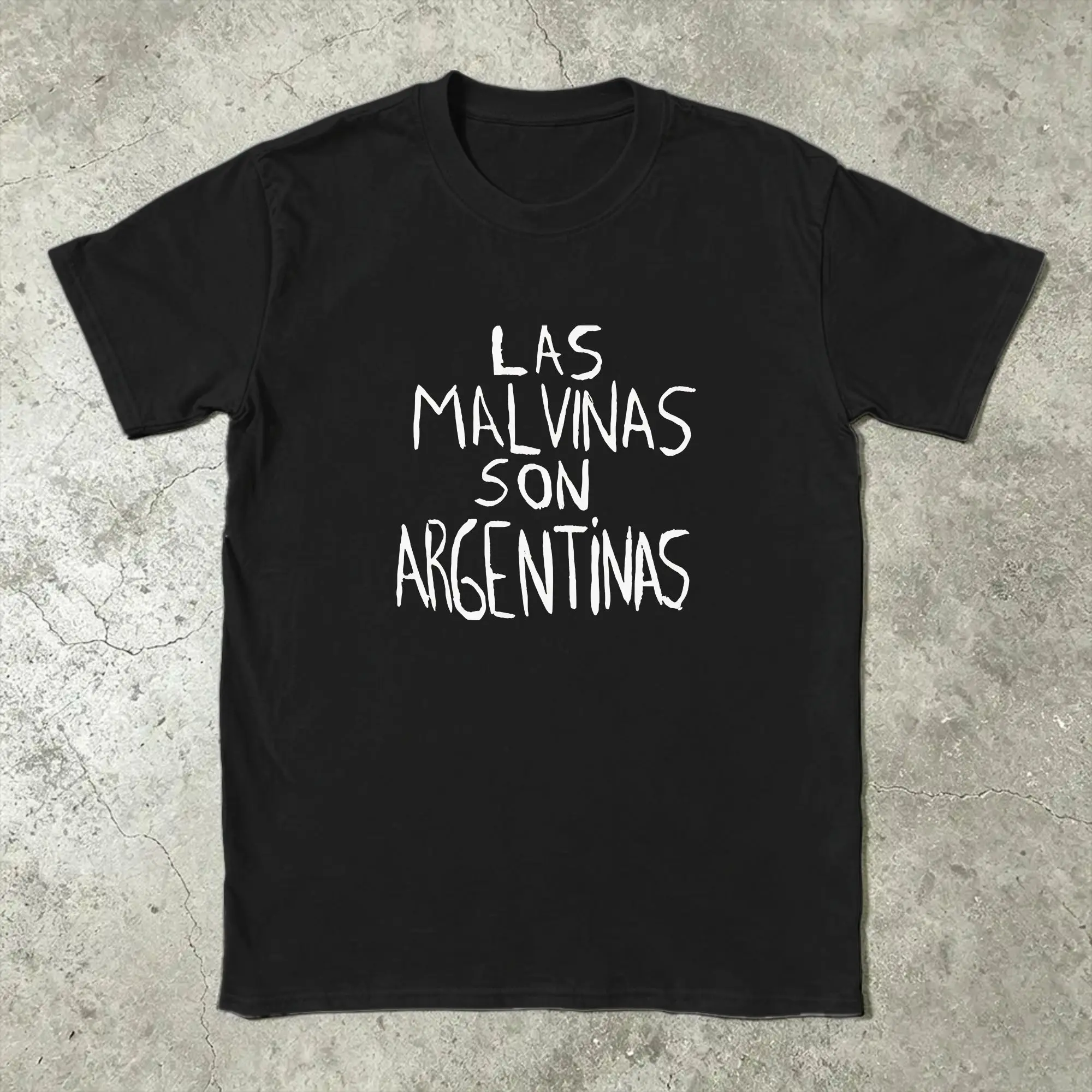 Фото Футболка из 100% хлопка с надписью «Las Malvinas Son Argentinas» для мужчин, летняя, горячая распродажа, топы №2