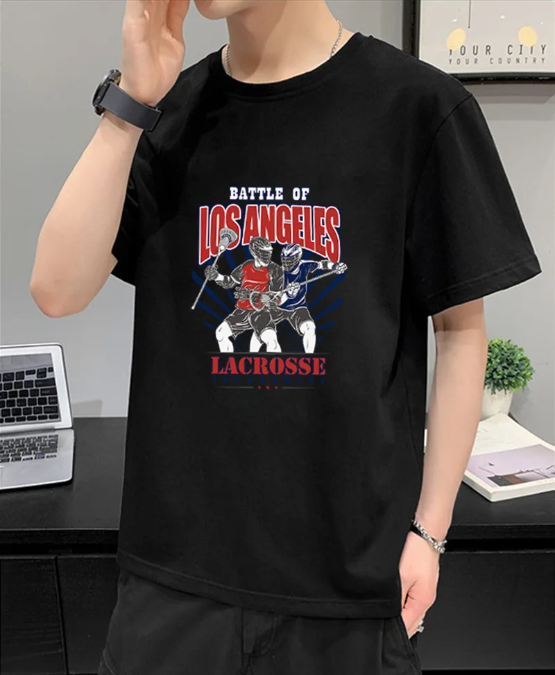 

Летняя новая свободная футболка с коротким рукавом и принтом для молодых пар