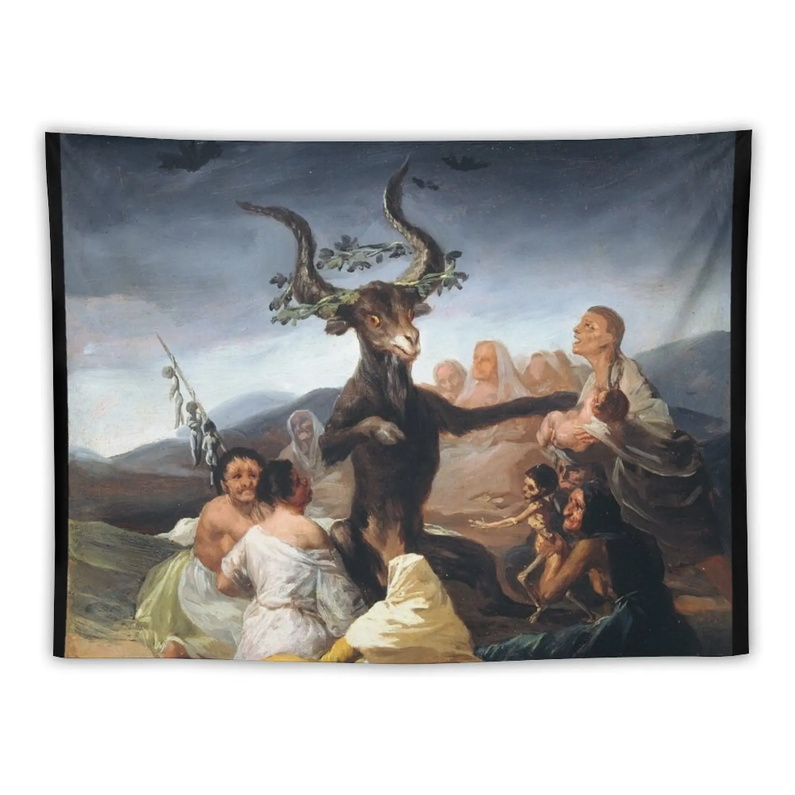 Sabbath Of Witches Francisco Goya - Witches' The Great He-Goat Гобелен Украшение для спальни Настенный