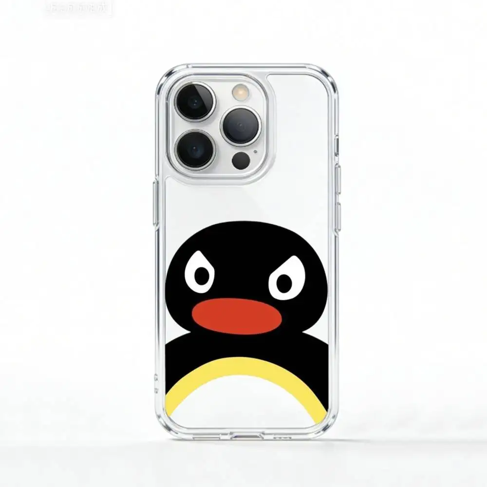 Фото Милый чехол C-Cute Kawaii P-Penguin для iPhone 17 16 15 14 13 12 11 Mini Pro Max Plus, прозрачная накладка №2