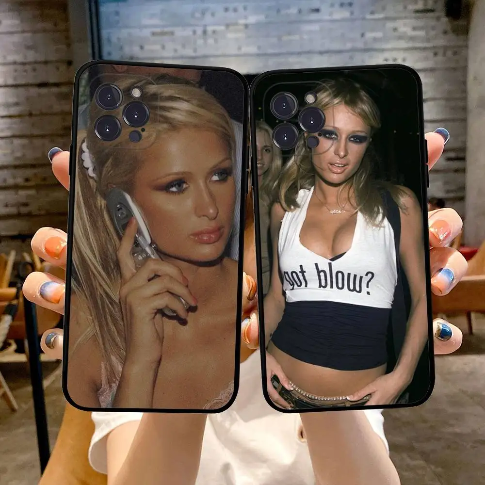 Фото Чехол для телефона Paris Hilton Got Blow для iPhone 16 Pro Max 15 17 Plus 14 13 12 Mini 11, черный №4