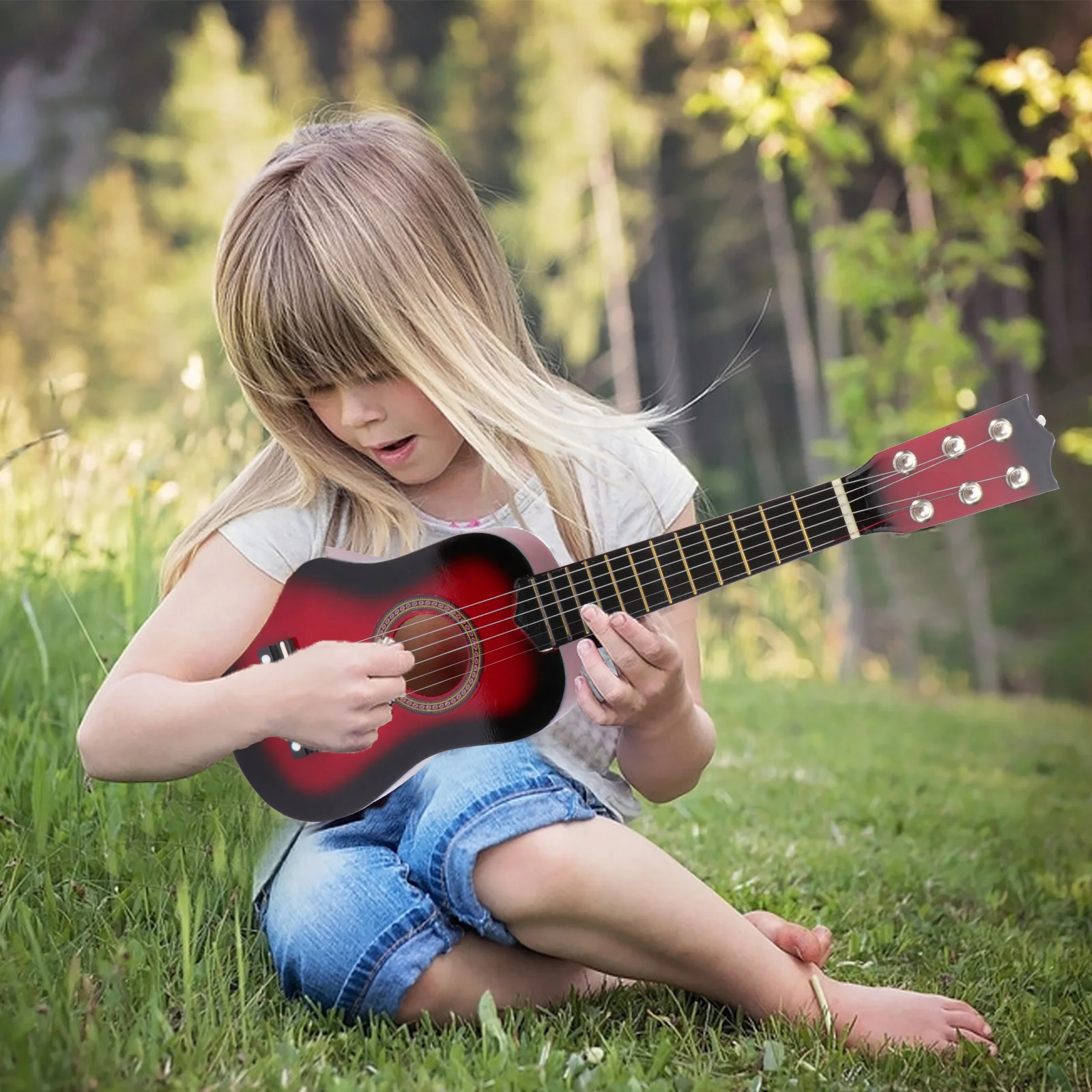 

21 Inch Playing Guitar Student Toddler Music Toys Children Musical Instrument Wooden Children's