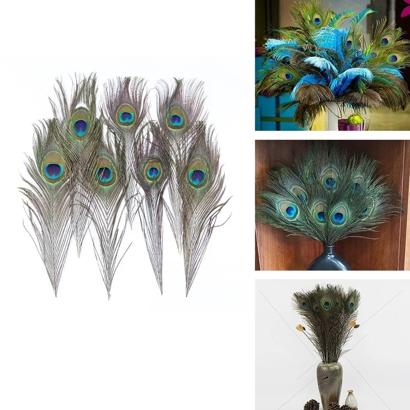 10 шт./лот натуральные перья павлина для украшения вечерние ювелирные изделия